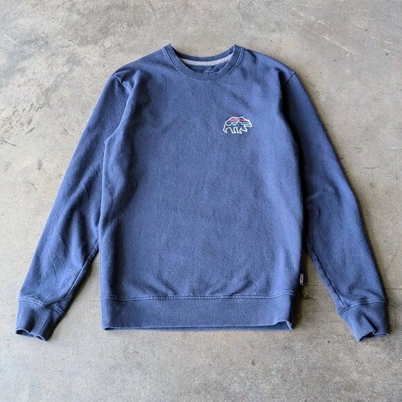 Patagonia Back for Good Uprisal Crew Sweatshirt New Navy Bear small - Picture 1 of 8